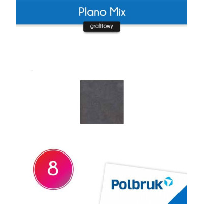 Polbruk płyta brukowa Plano Mix grafitowy 8 cm (7,68 m2)