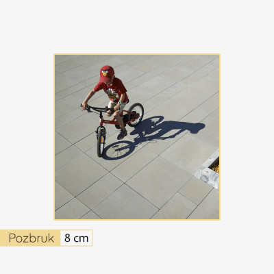 Pozbruk Plaza Grande 8 cm szary (uni) - set 2 (8,64 m2)
