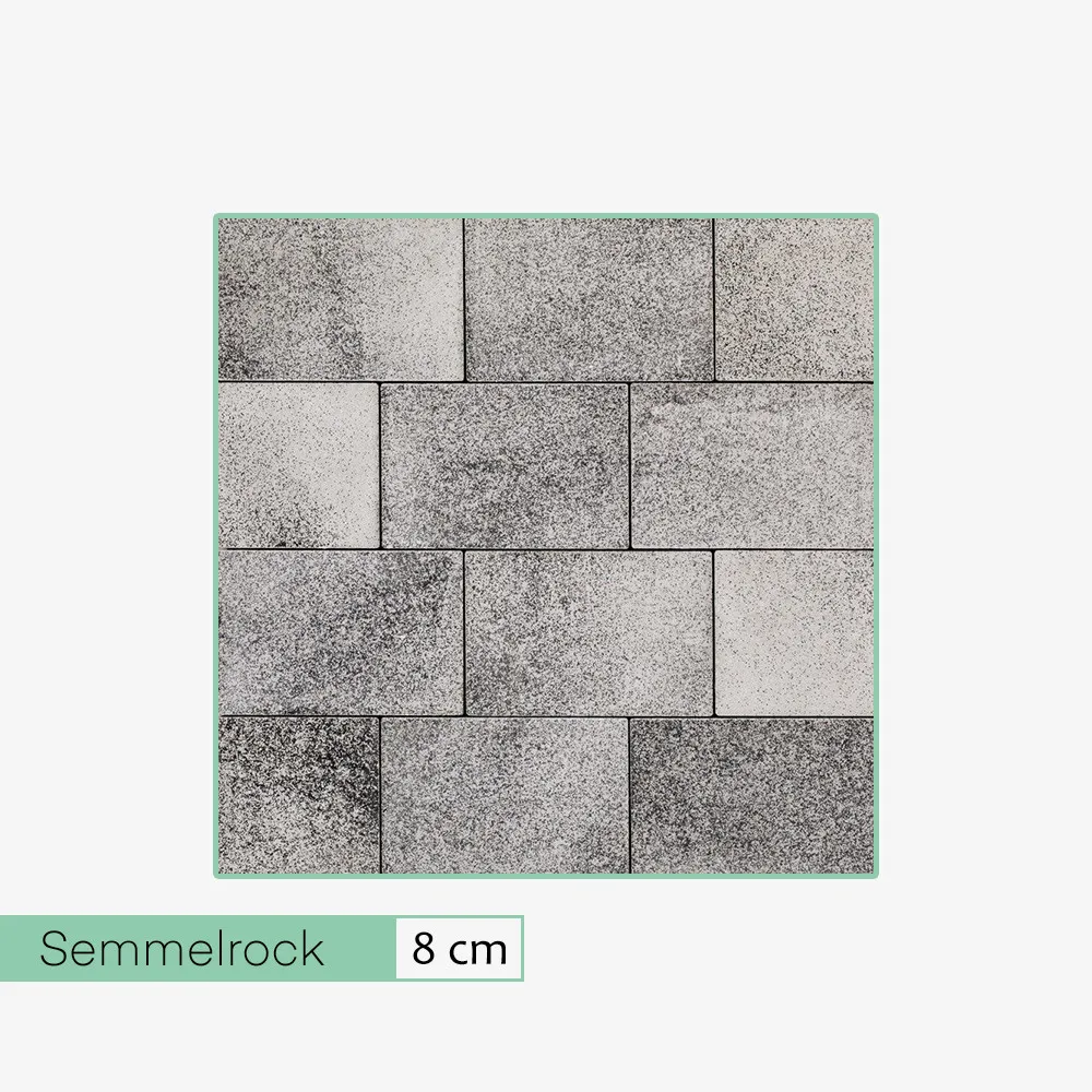 Płyty brukowe Semmelrock Umbriano 8 cm w kolorze grafitowo-białym