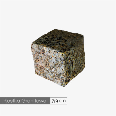 Kostka granitowa 7/9 cm (8x8) ruda łupana (1 tona)