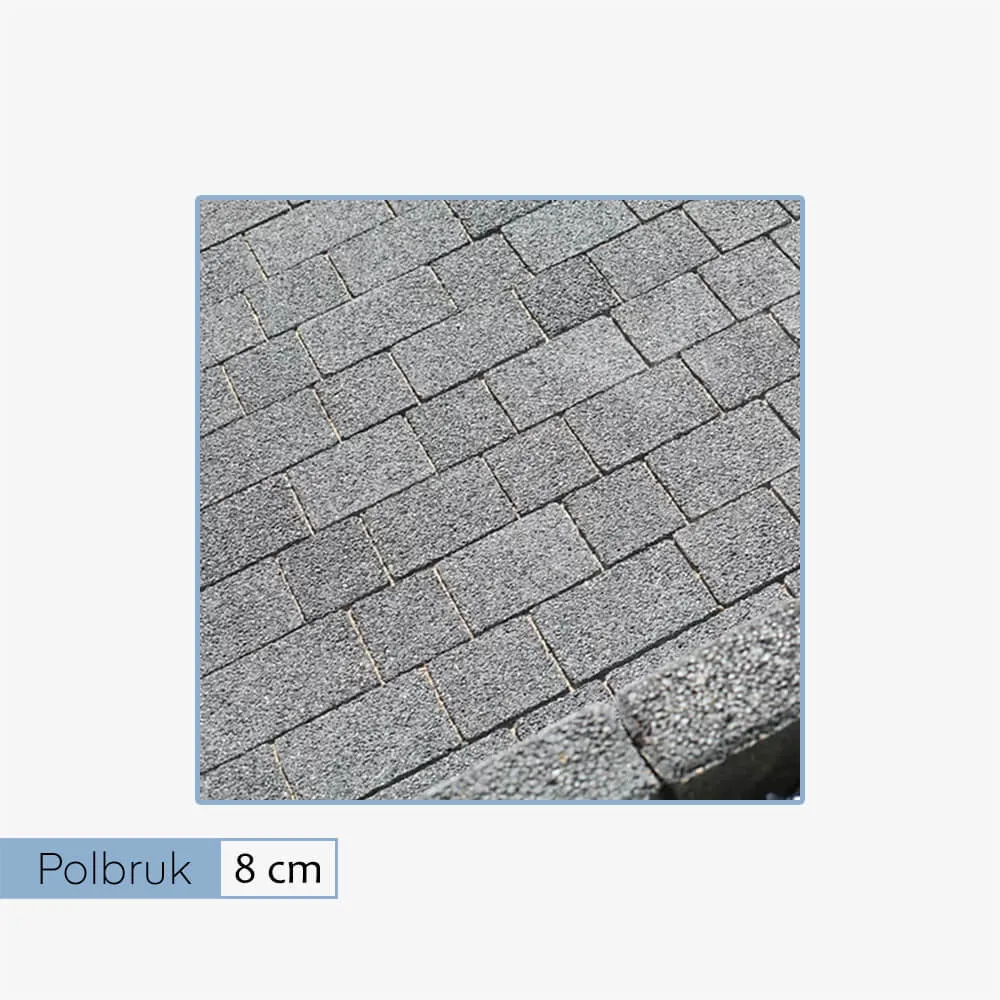 Polbruk Trento 8 cm płukany grafit (8,64 m2)