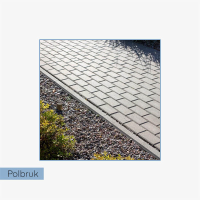 Polbruk obrzeże chodnikowe 8x25x100 szare (48 szt.)