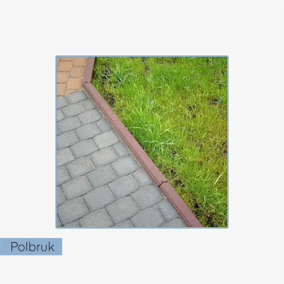 Polbruk obrzeże trawnikowe 6x20x100 czerwone (48 szt.)
