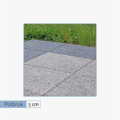 Polbruk płyty chodnikowe 35x35 - 5 cm płukane szare (108 szt.)