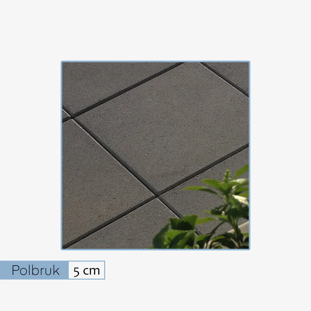 Polbruk płyty chodnikowe 35x35 - 5 cm grafit (108 szt.)