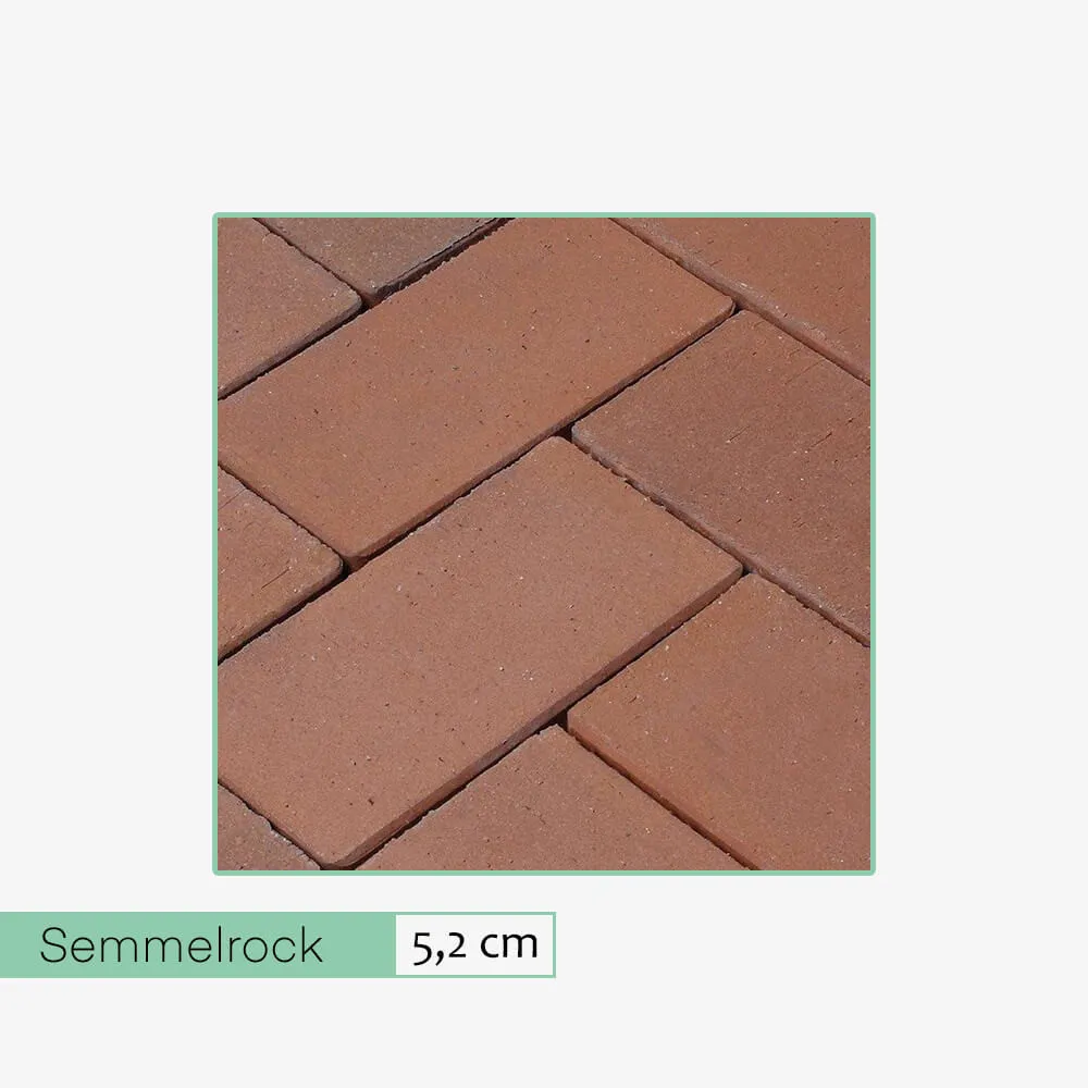 Bruk klinkierowy Semmelrock Penter Heide 5,2 cm czerwony melanż (468 szt.)
