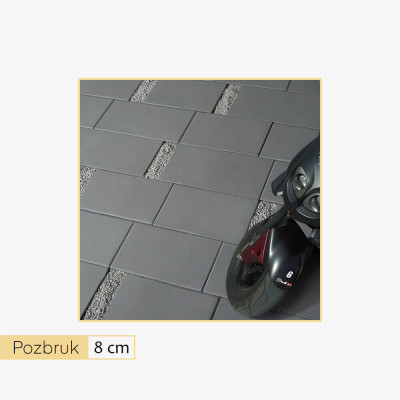 Pozbruk Plaza Grande 8 cm grafit (uni) - set 1 (8,64 m2)