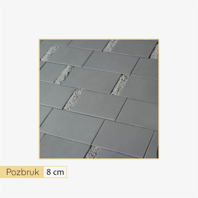 Pozbruk Plaza Grande 8 cm grafit (uni) - set 2 (8,64 m2)