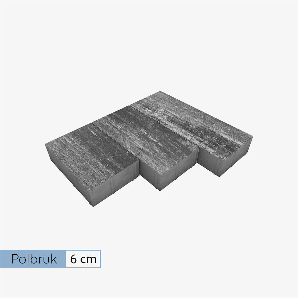 Gładka kostka brukowa Polbruk Triada nerino 6 cm